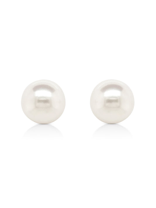 Akoya Cultured Pearl Studs, 18K Yellow Gold, 6-6.5mm