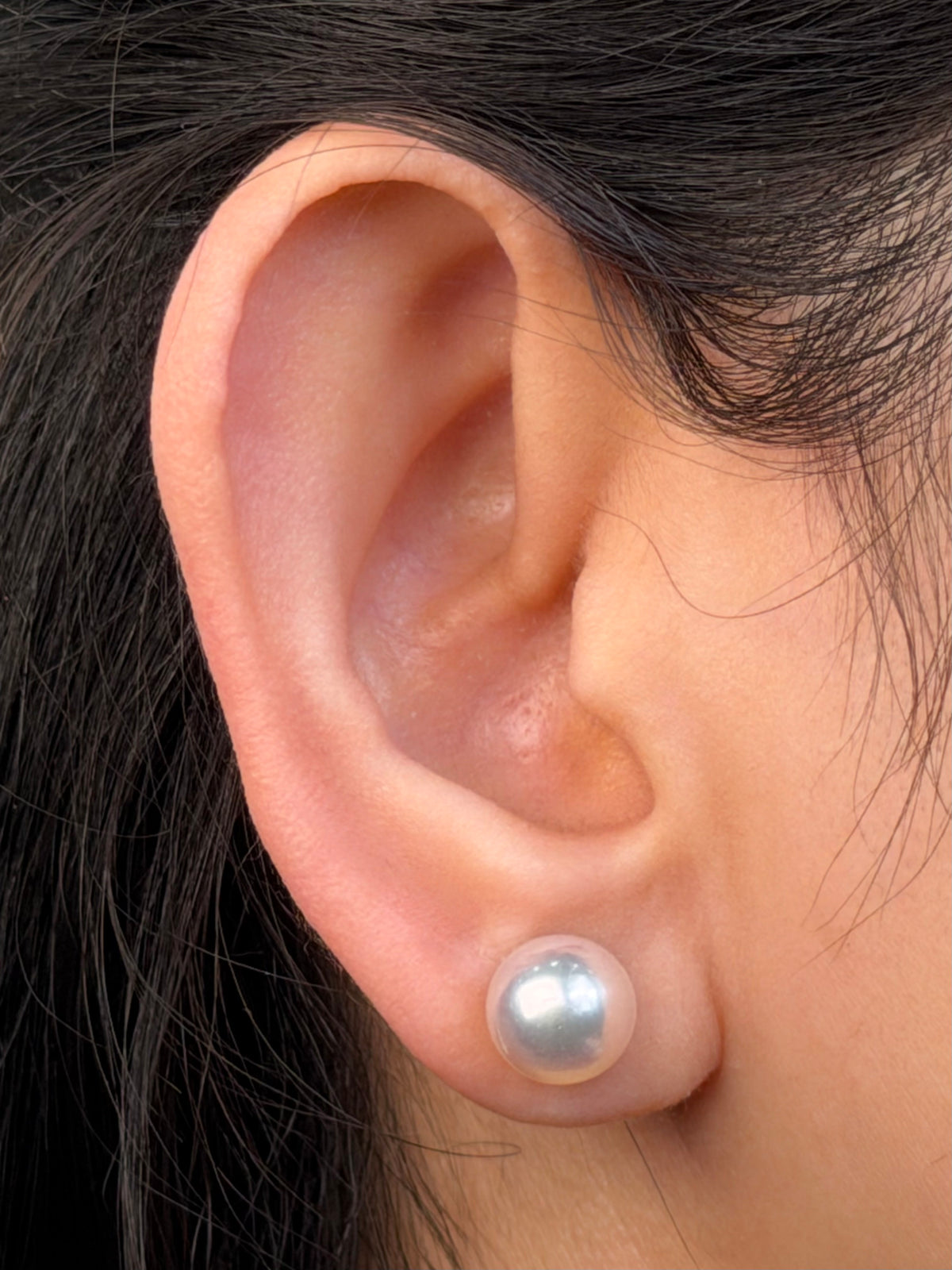 Akoya Cultured Pearl Studs, 9K Yellow Gold, 8.5-9mm