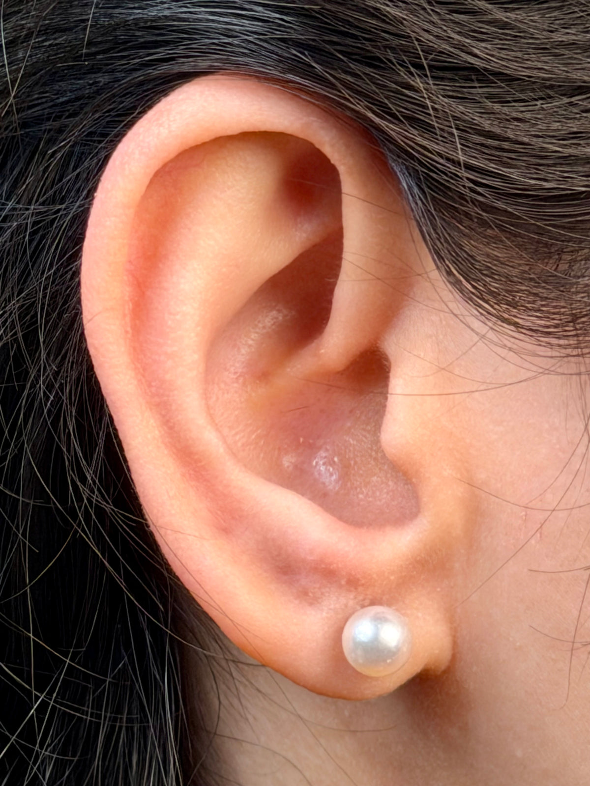 Akoya Cultured Pearl Studs, 9K Yellow Gold, 6-6.5mm