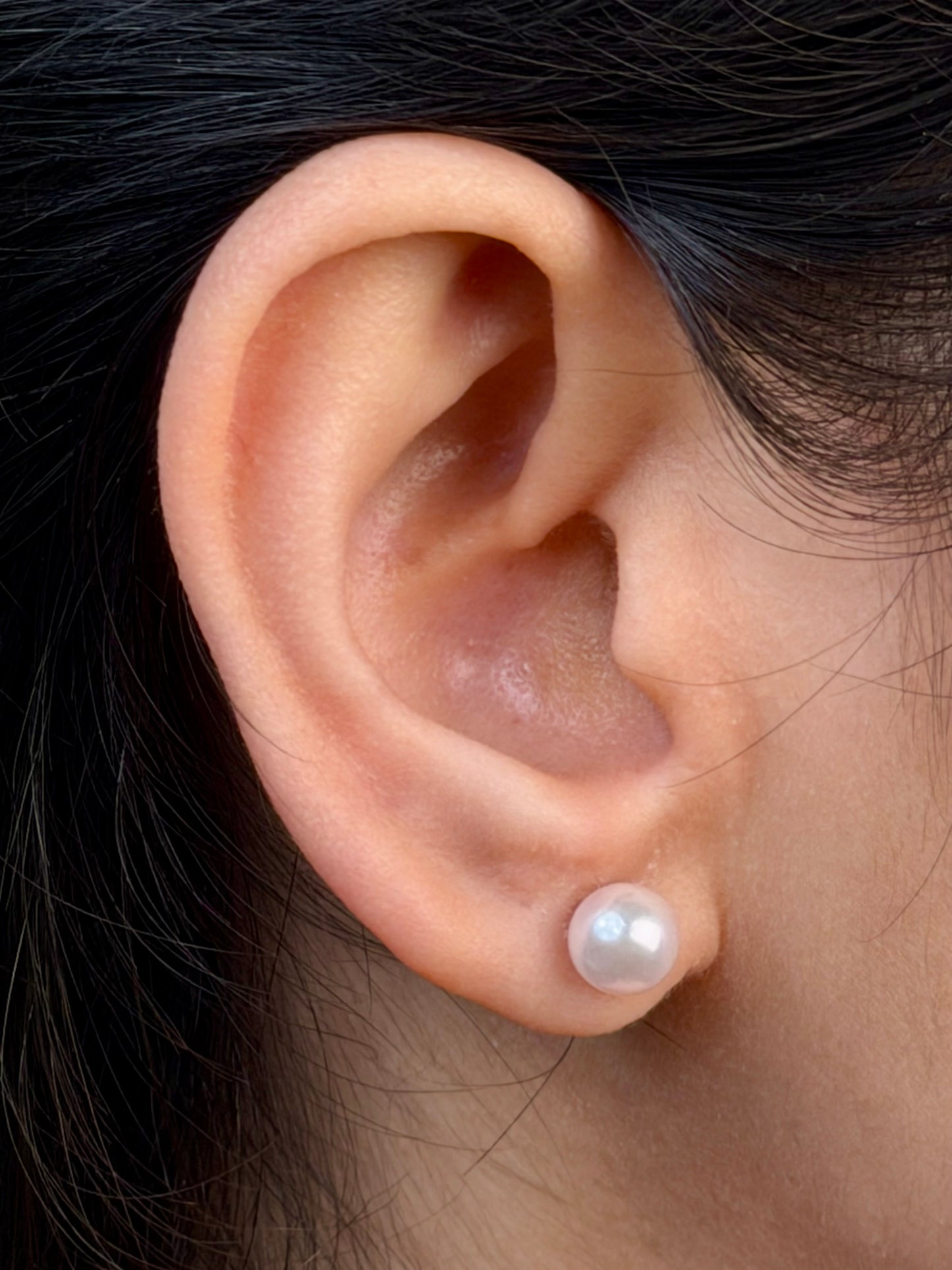 Akoya Cultured Pearl Studs, 18K Yellow Gold, 6.5-7mm