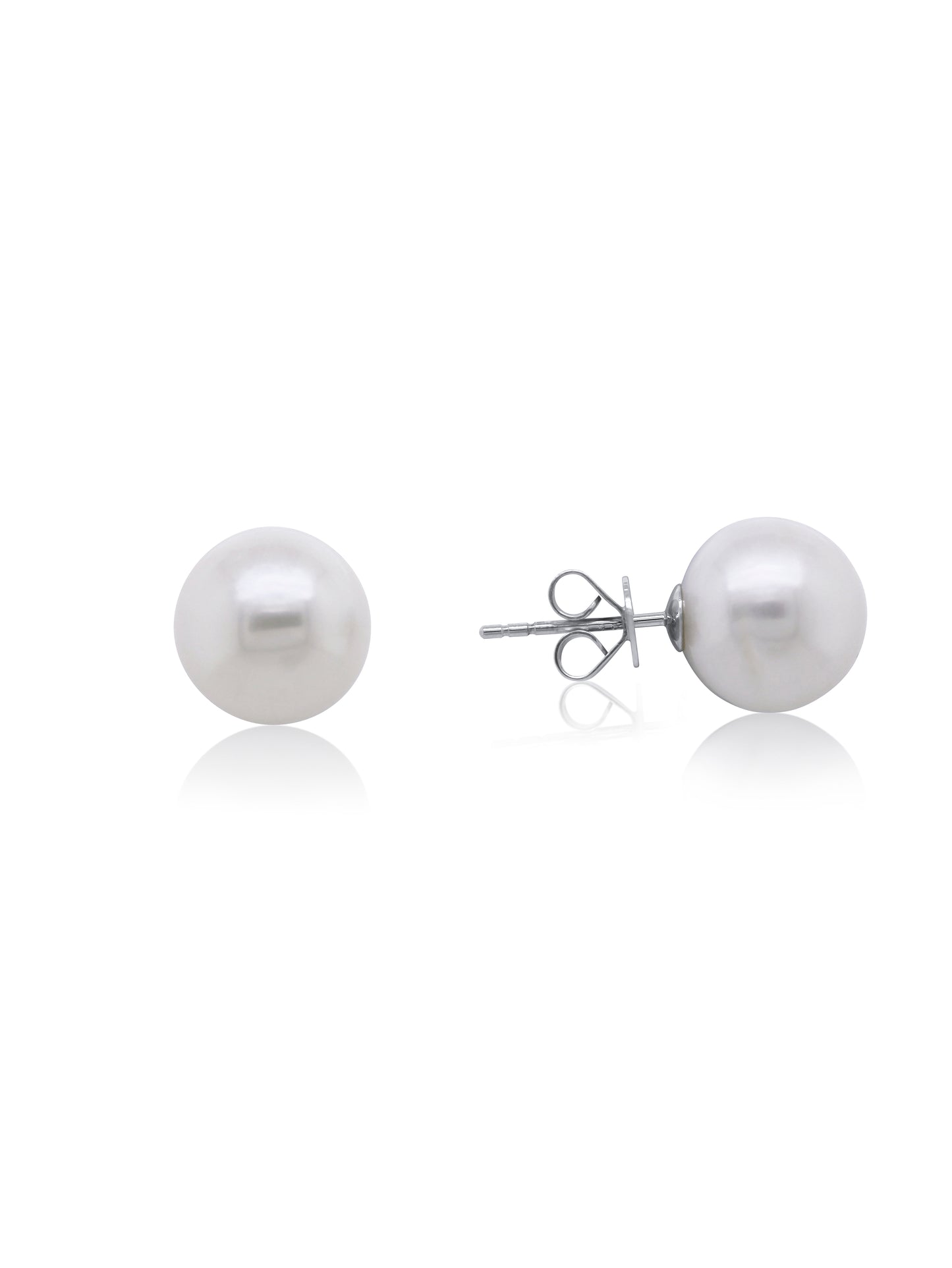 South Sea Pearls 8.5-9mm Stud Earrings, 9K White Gold