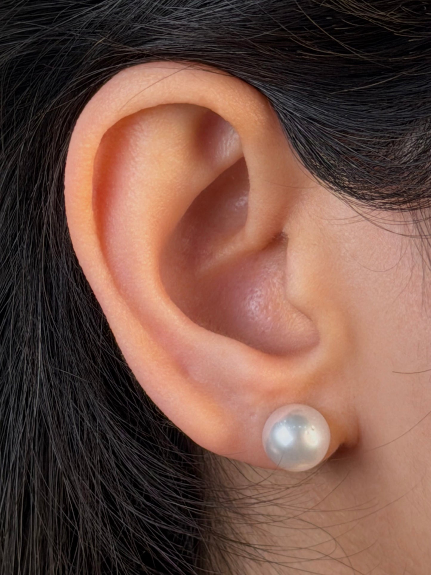 South Sea Pearls 8.5-9mm Stud Earrings, 9K White Gold