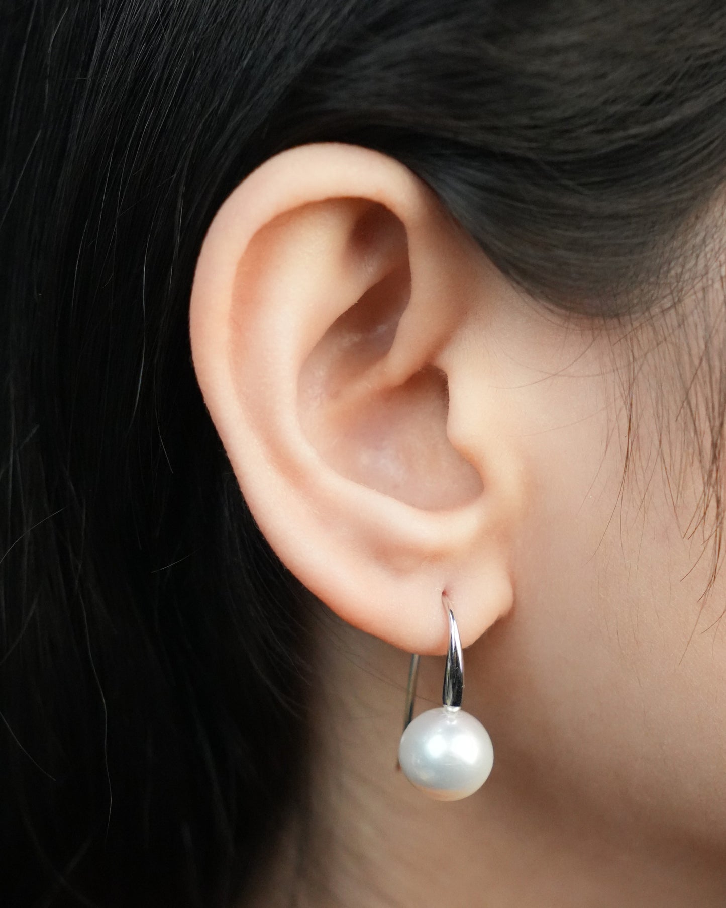 Freshwater Pearl Drops, 9K White Gold, 10-11mm