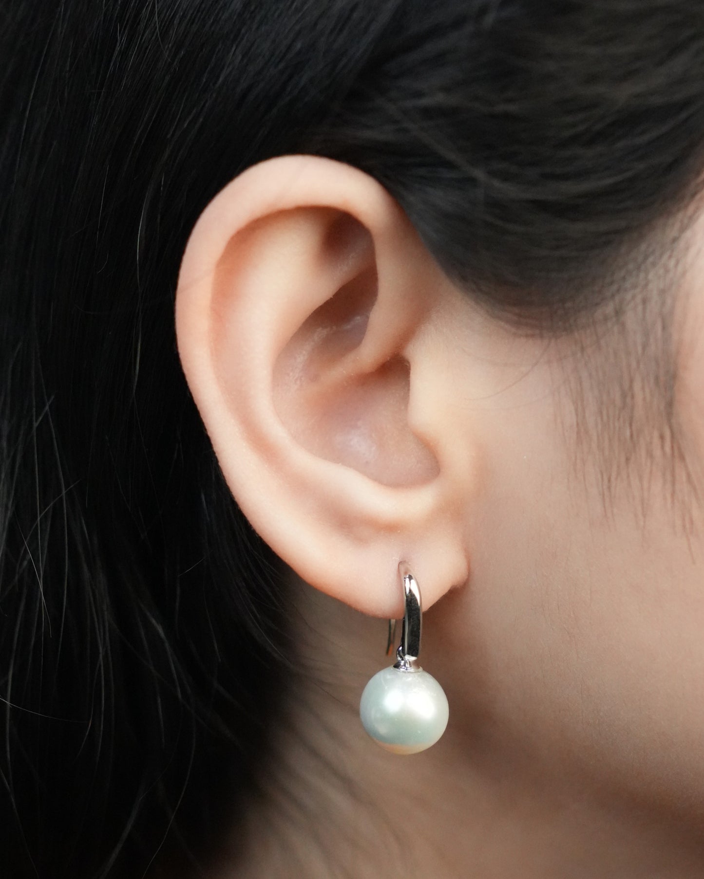 Freshwater Pearl Drops, 9K White Gold, 10-11mm