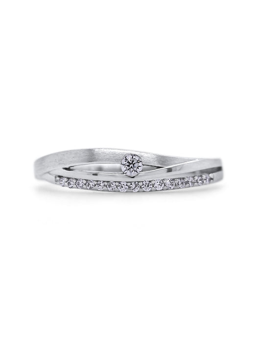 Cubic Zirconia Dress Ring, Sterling Silver