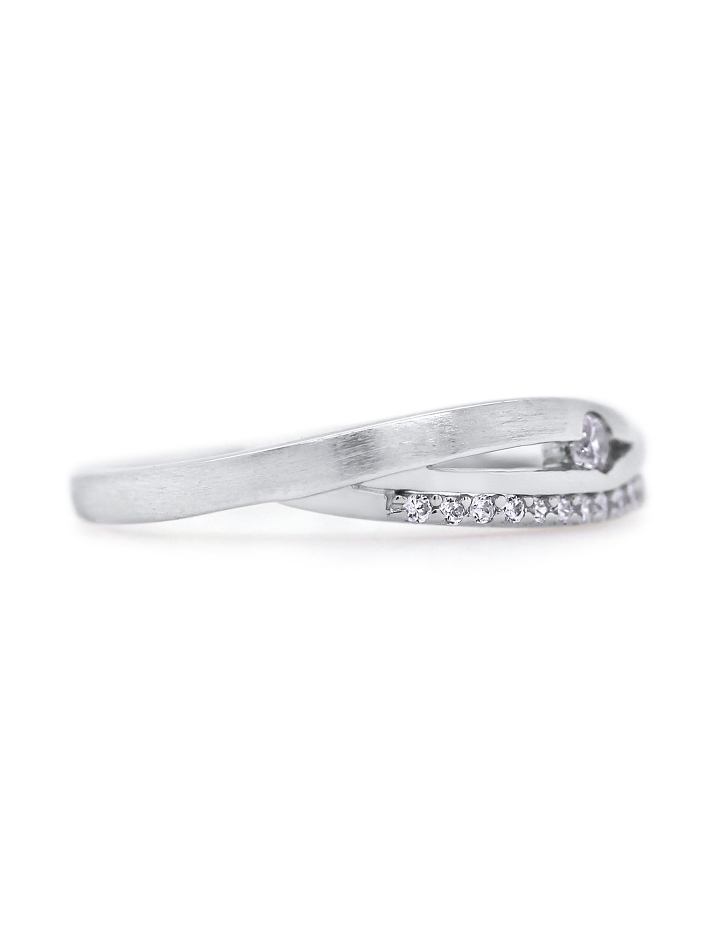 Cubic Zirconia Dress Ring, Sterling Silver
