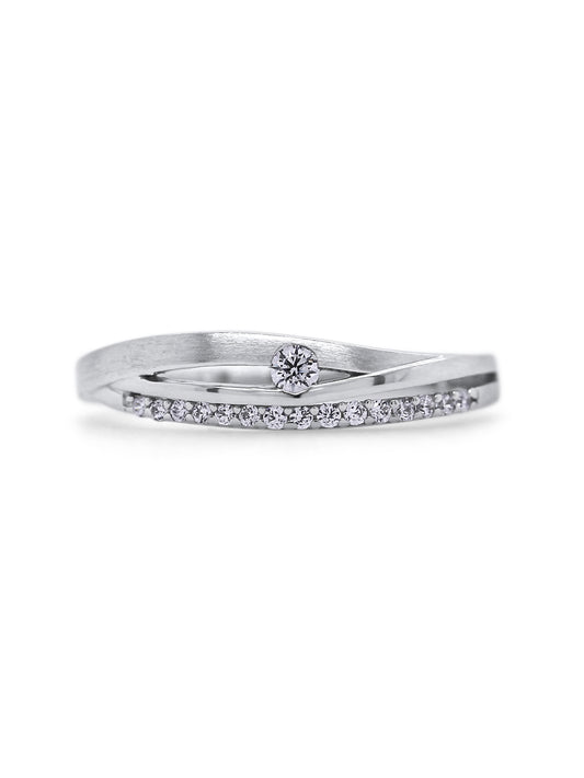 Cubic Zirconia Dress Ring, Sterling Silver