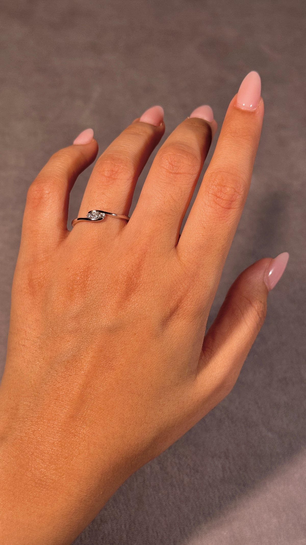 Lab Grown Diamond Set Dress Ring, Sterling Silver