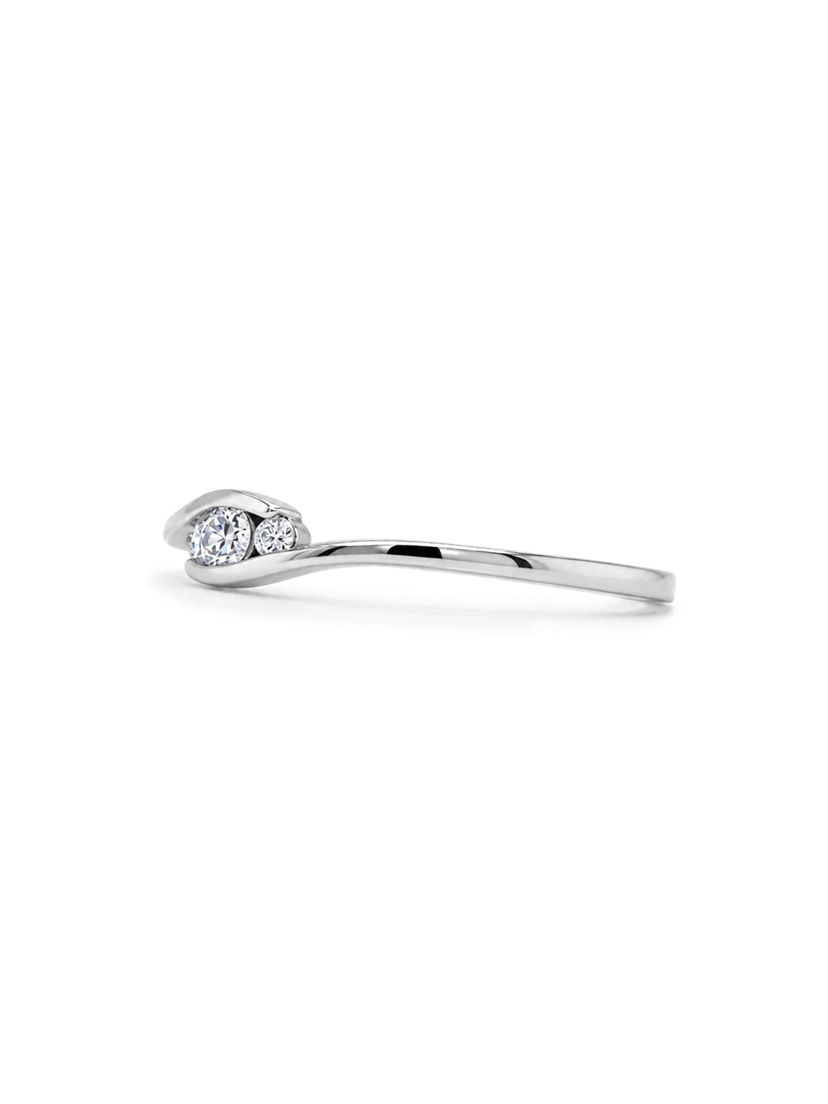 Lab Grown Diamond Set Dress Ring, Sterling Silver