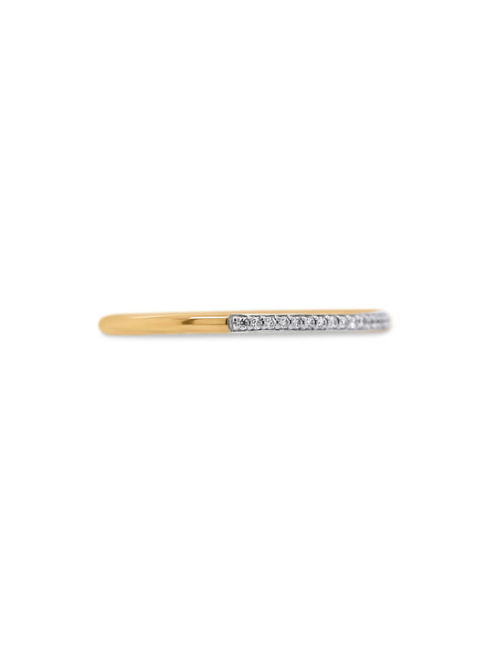 Yellow Gold Diamond Set Ring, 9K, T=0.08ct.