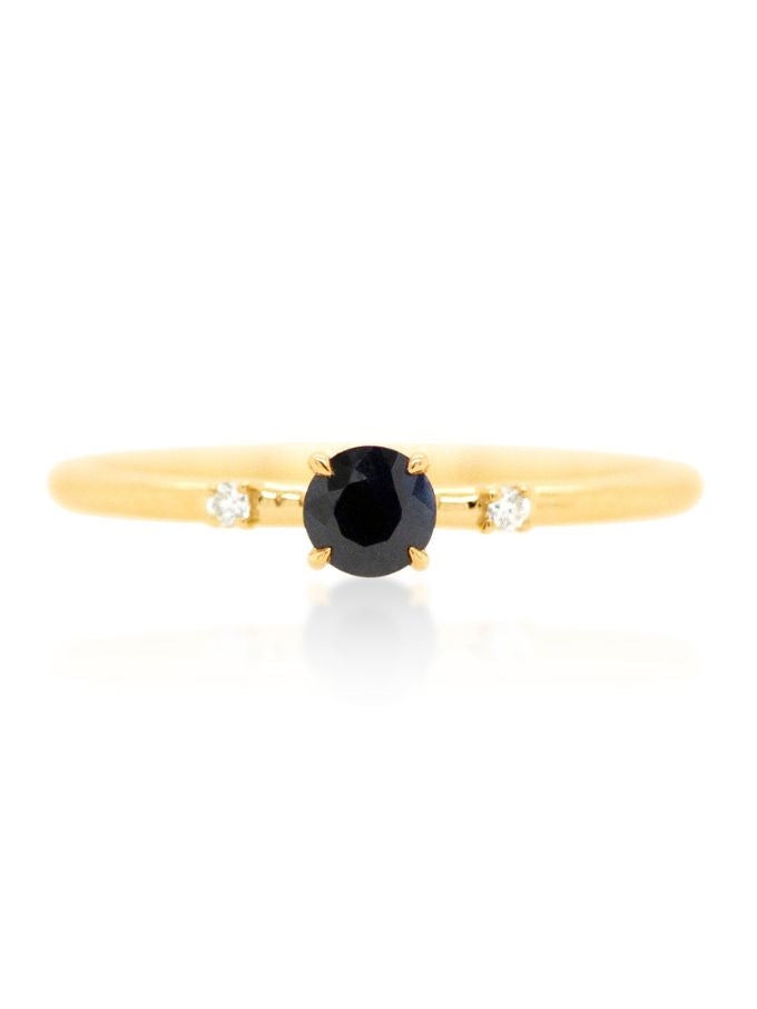 0.31 Carat Sapphire & Diamond Dress Ring in 9 Carat Yellow Gold