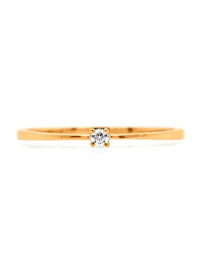 0.03ct Carat Diamond Set Ladies Ring, 9 Carat Yellow Gold