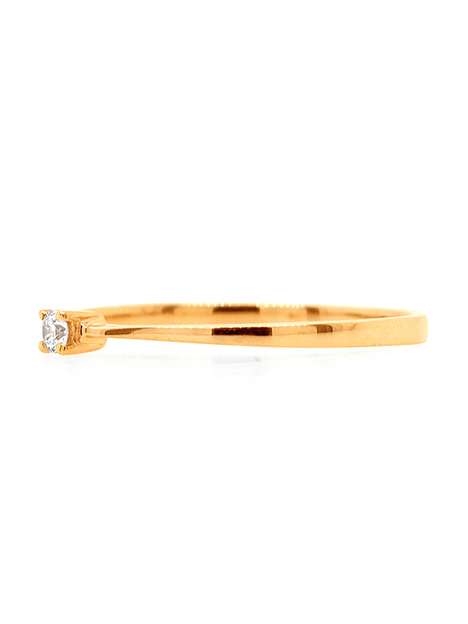 0.03ct Carat Diamond Set Ladies Ring, 9 Carat Yellow Gold