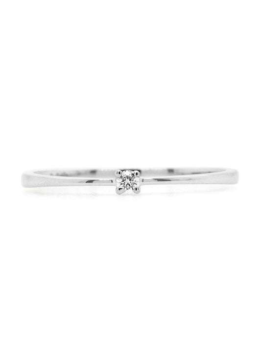 0.05 Carat Diamond Set Ring in 9 Carat White Gold