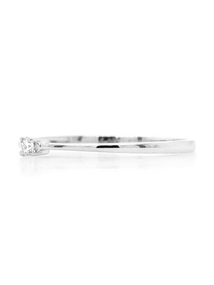 0.05 Carat Diamond Set Ring in 9 Carat White Gold