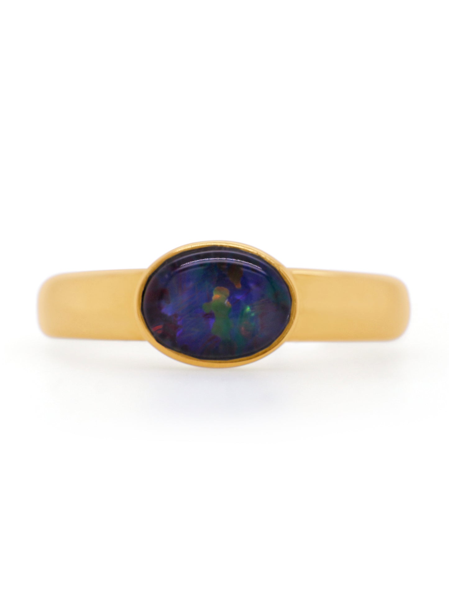 Triplet Opal Ring Oval 8x6mm