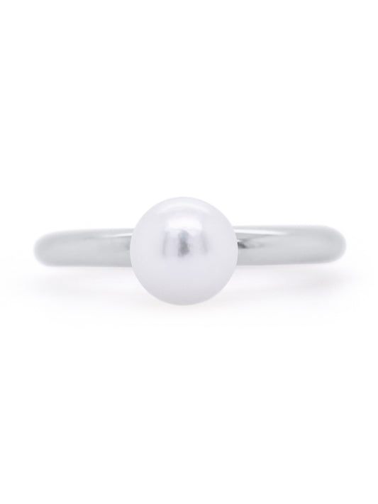 Akoya Cultured Pearl Ring, 9K White Gold