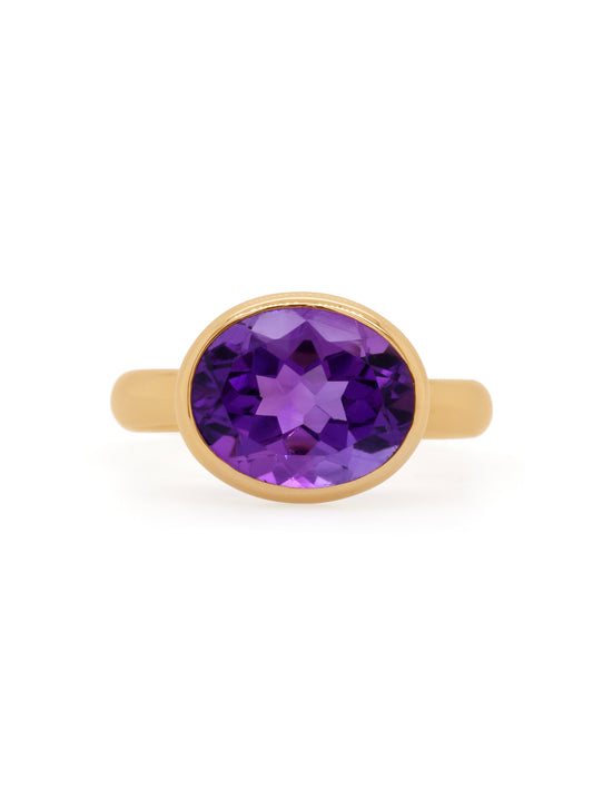 Amethyst Ring, 9K Yellow Gold