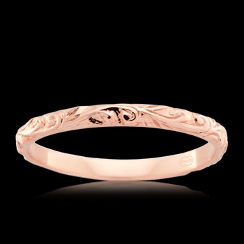 9K YG 3MM  ANTIQUE STYLE.
