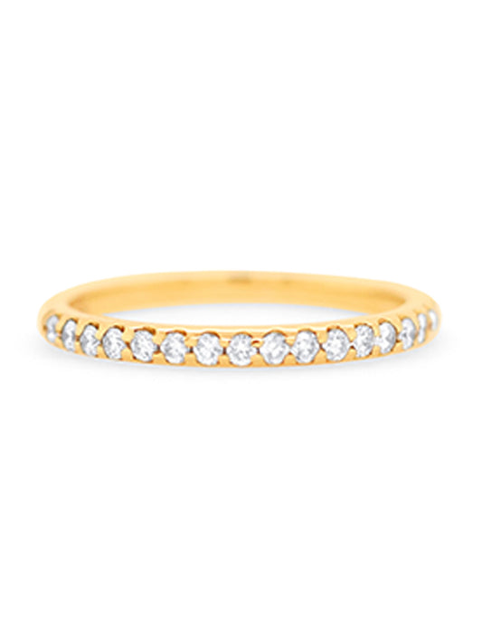 Diamond Set Band, 18K Yellow Gold, 18=0.24ct, small range