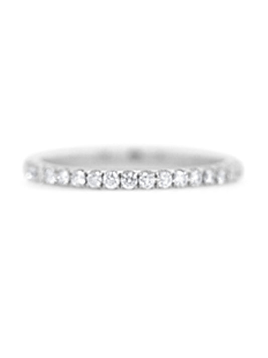 Diamond Set Band, 18K White Gold, 18=0.24ct, small range