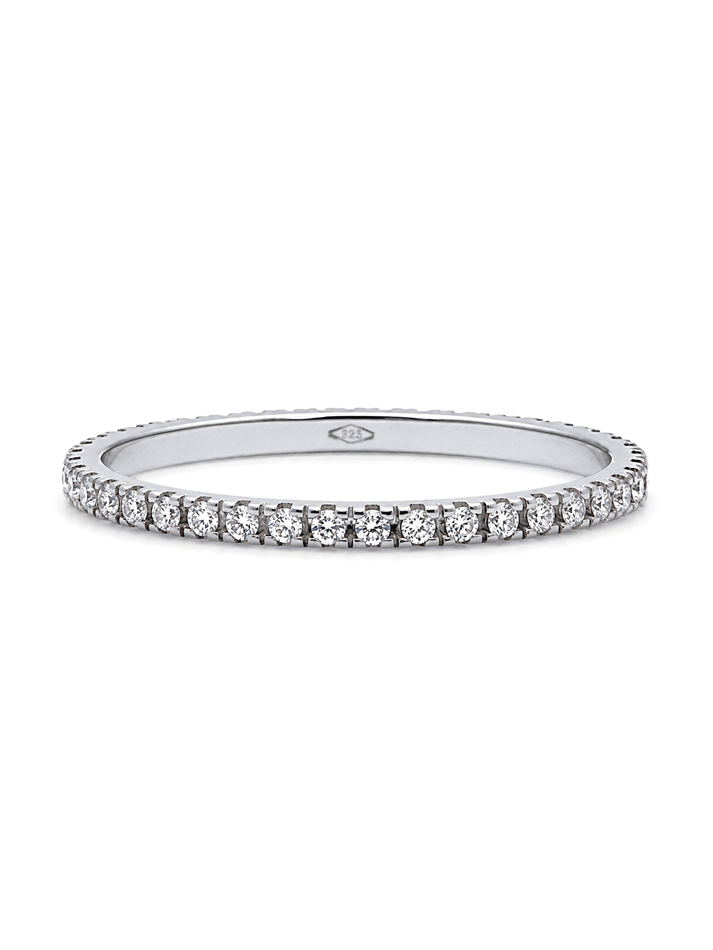 Full Circle Diamond Band, 18K White Gold, T=0.29ct.