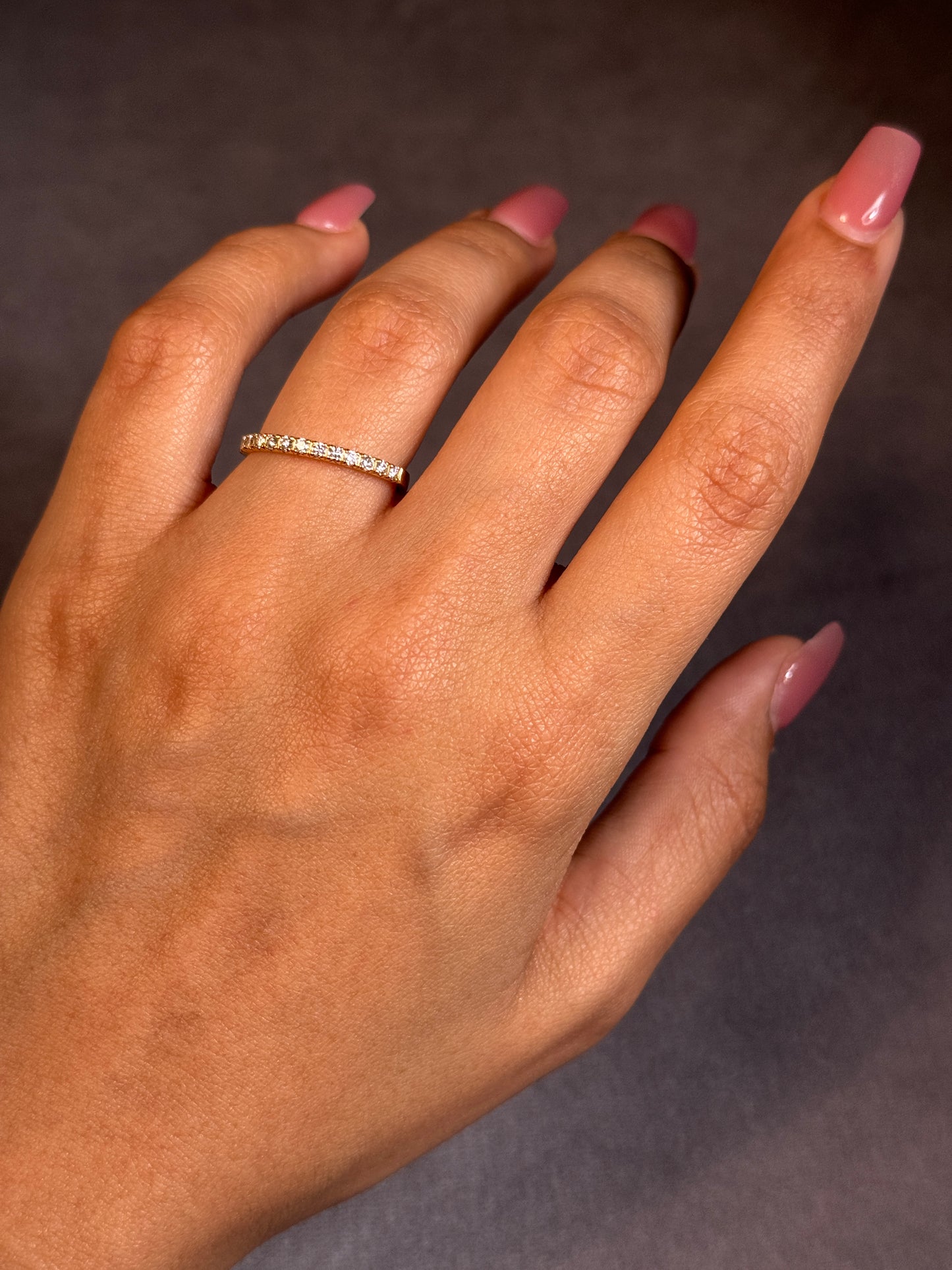 Diamond Set Band 18K Yellow Gold T=0.28ct