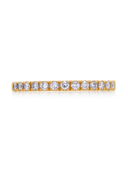Diamond Set Band 18K Yellow Gold T=0.28ct