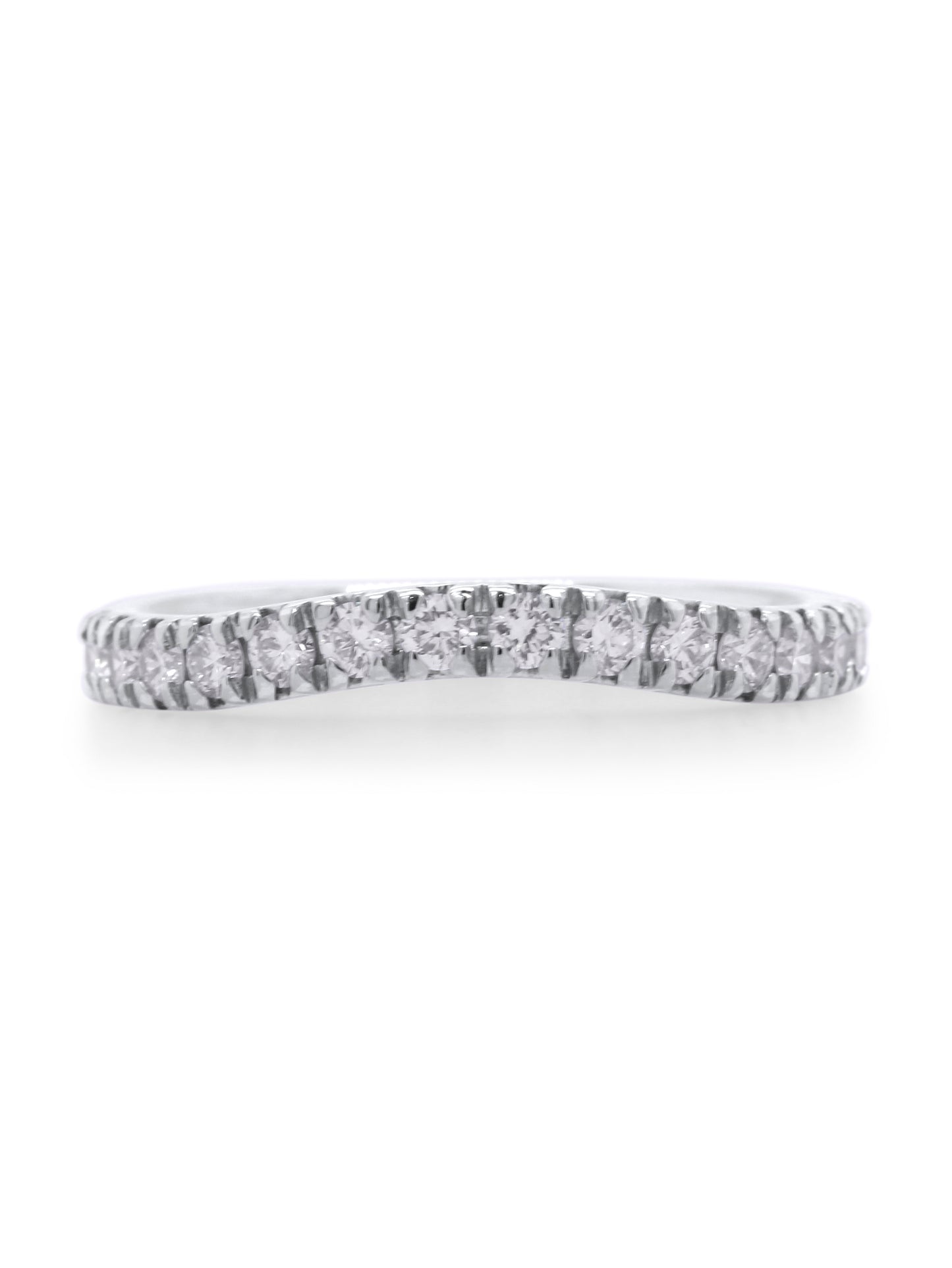 White Gold Diamond  Set Band,  18K, T=0.42ct.