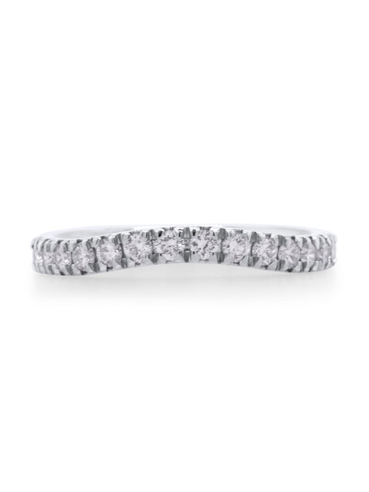 White Gold Diamond  Set Band,  18K, T=0.42ct.