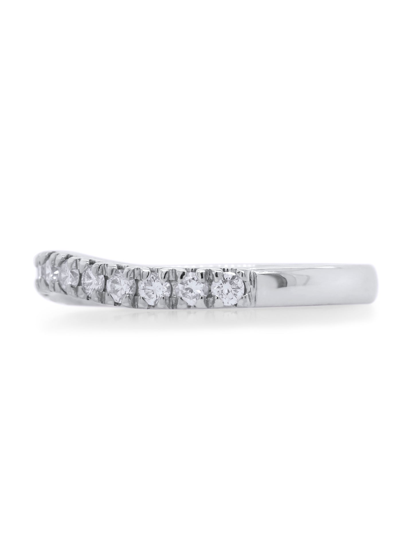 White Gold Diamond  Set Band,  18K, T=0.42ct.