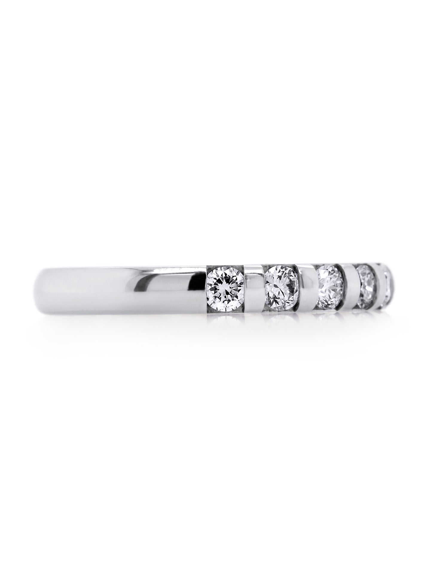 Diamond Set Band T=0.35ct 18 Carat White Gold