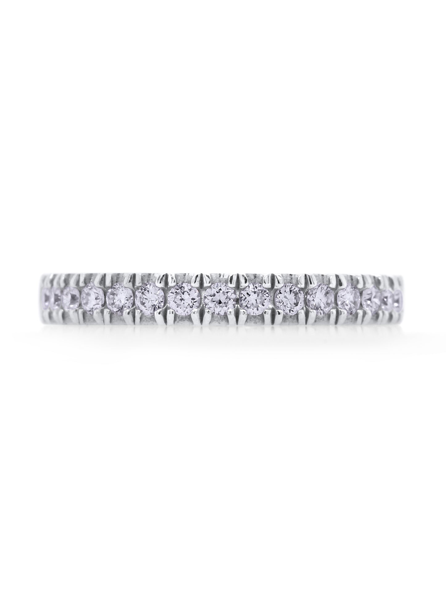 Diamond Set Band 18K White Gold T=0.41ct
