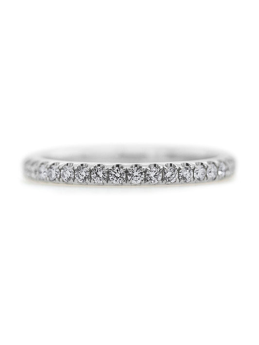 Full Circle Diamond Ring, 18ct White Gold, T=0.51ct.