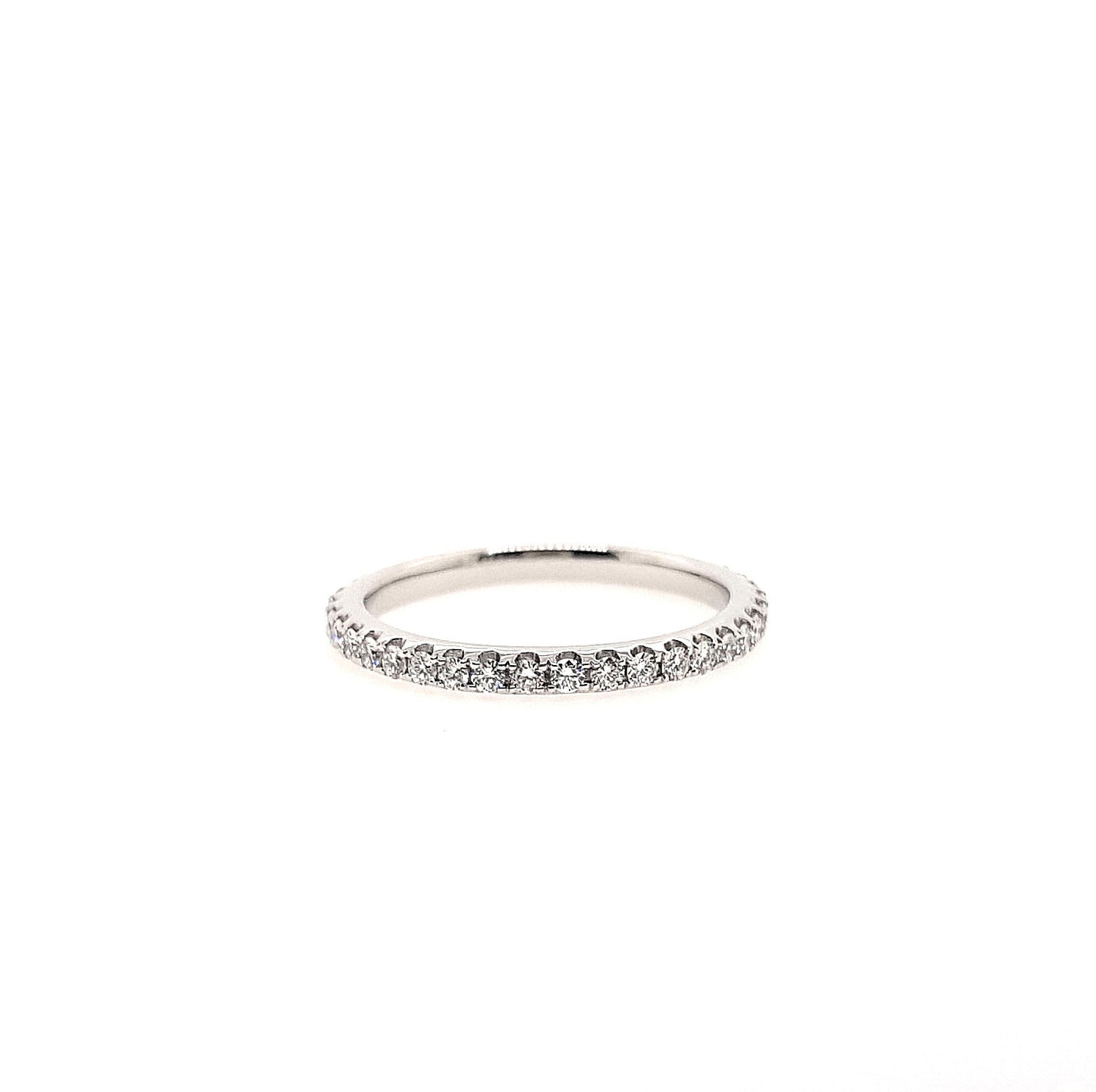 Full Circle Diamond Ring, 18ct White Gold, T=0.51ct.