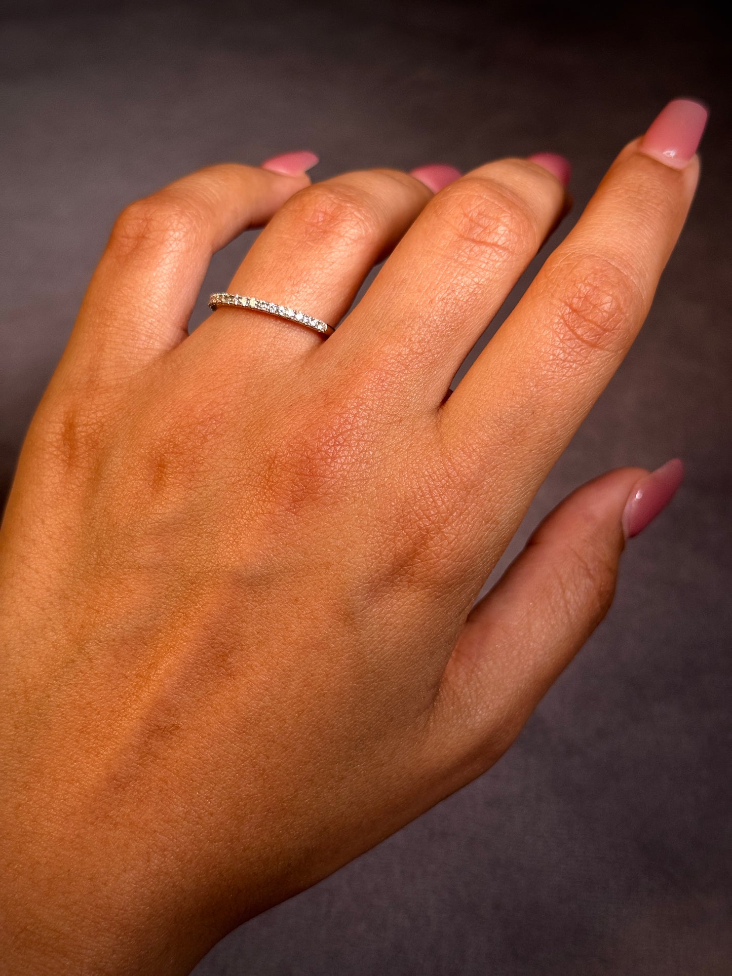 Diamond Set Band 18K White Gold T=0.20ct