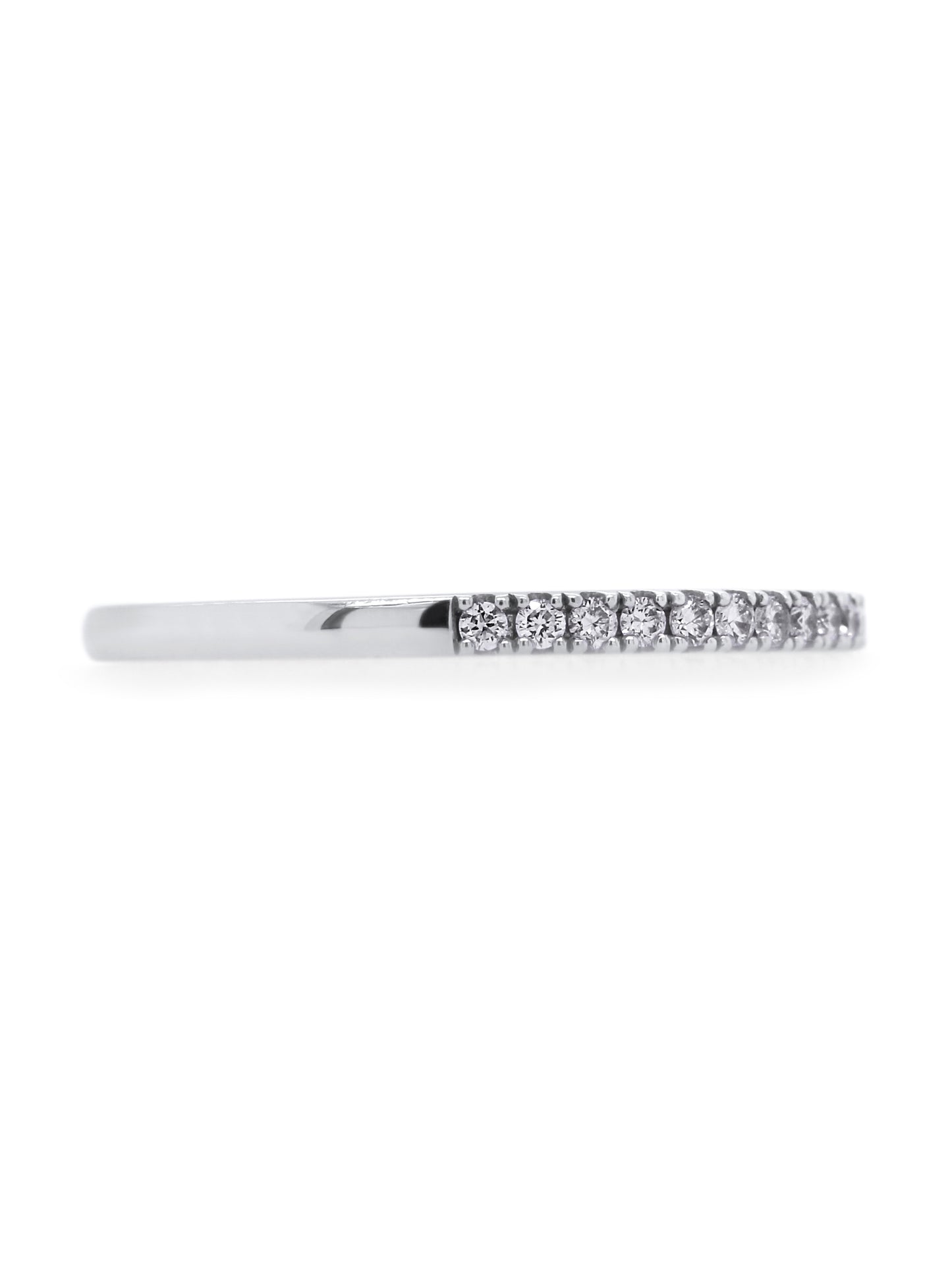Diamond Set Band 18K White Gold T=0.20ct