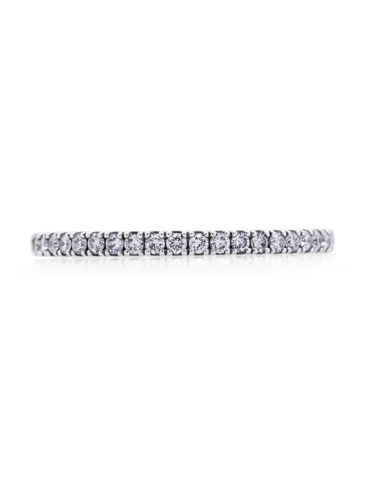 Diamond Set Band 18K White Gold T=0.20ct