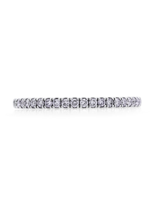 Diamond Set Band 18K White Gold T=0.20ct