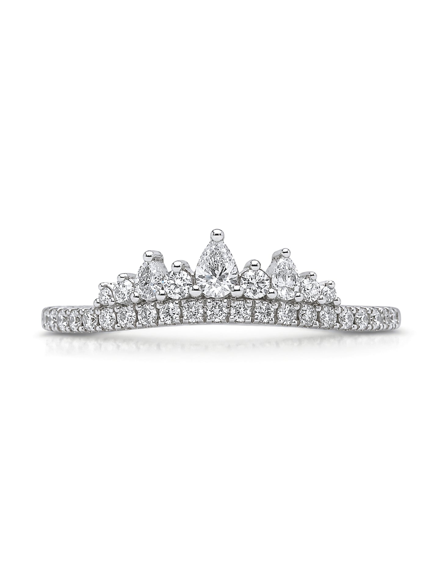 White Gold Diamond  Set Band,  18K, T=0.37ct.