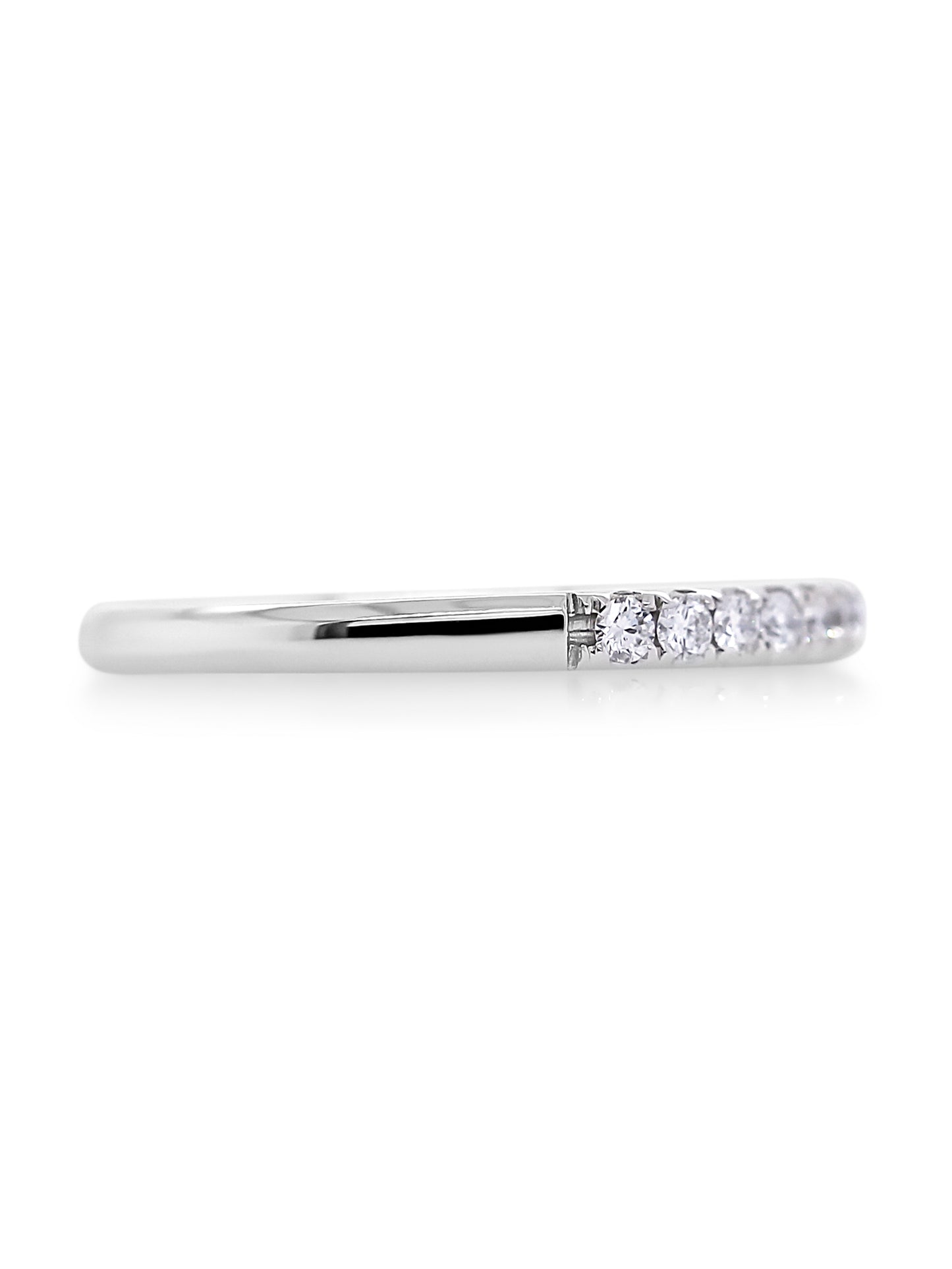 Diamond Set Band, 18K White Gold, 18=0.24ct, small range