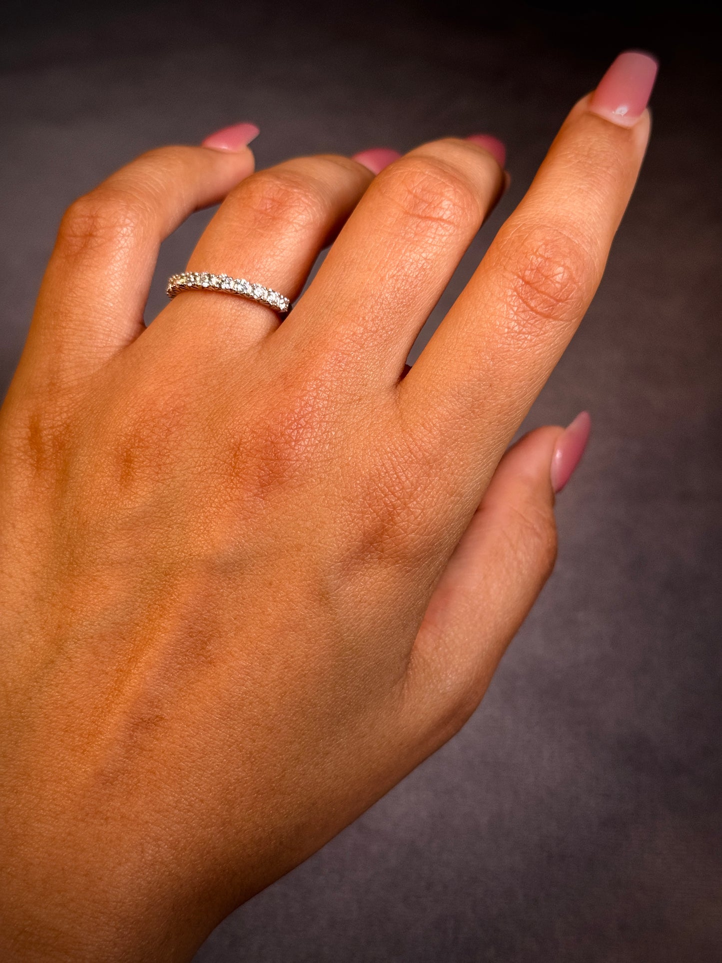 Diamond Set Band, 18K White Gold 0.50ct, Small Size