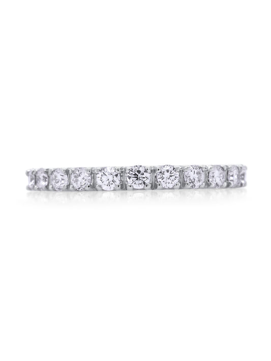 Diamond Set Band, 18K White Gold 0.50ct, Small Size