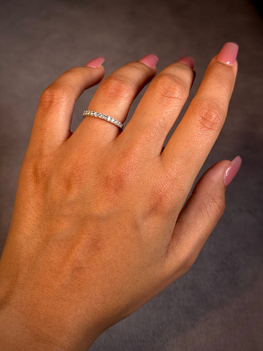 Diamond Set Band in 18 Carat White Gold