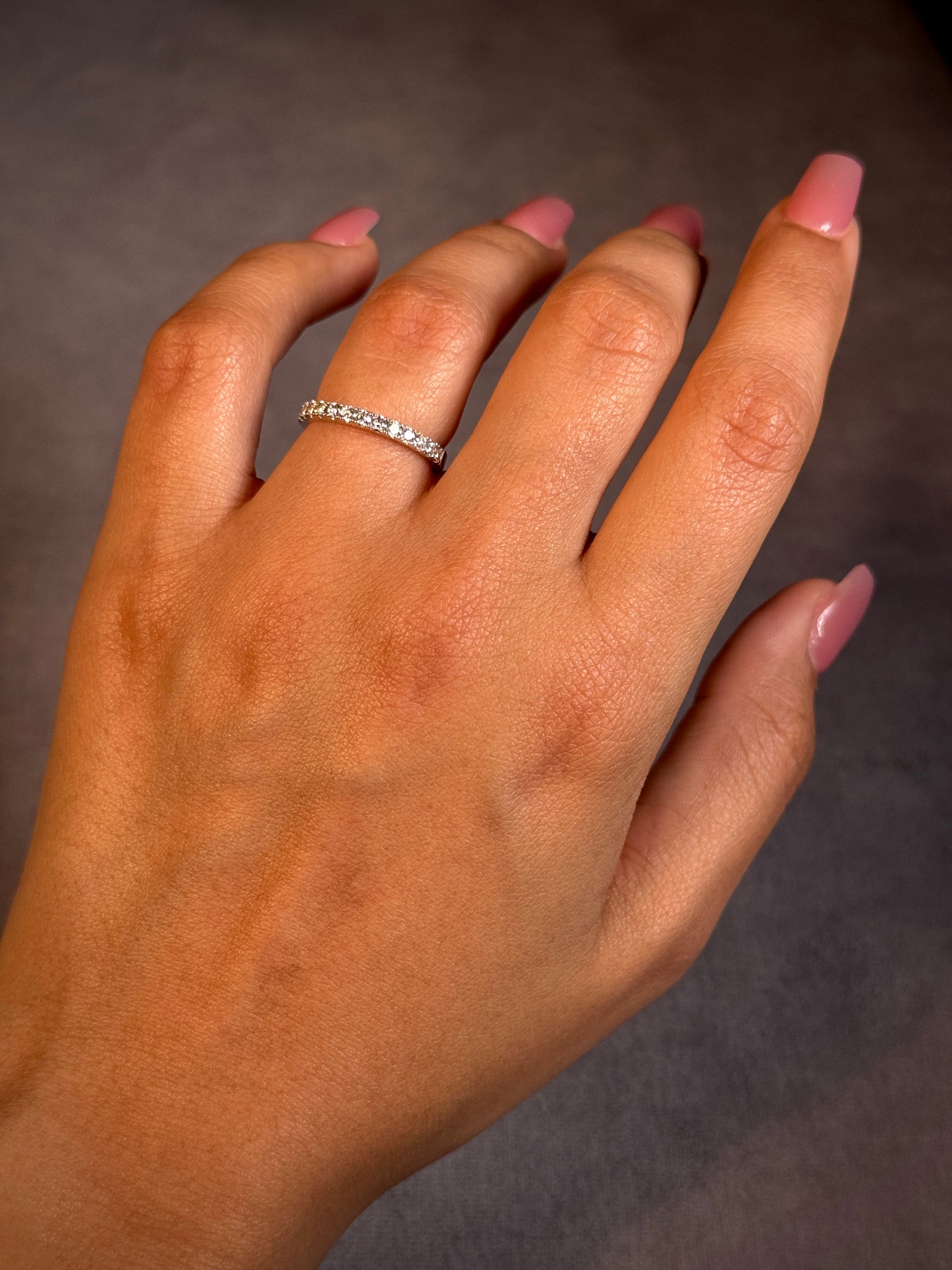 Diamond Set Band in 18 Carat White Gold