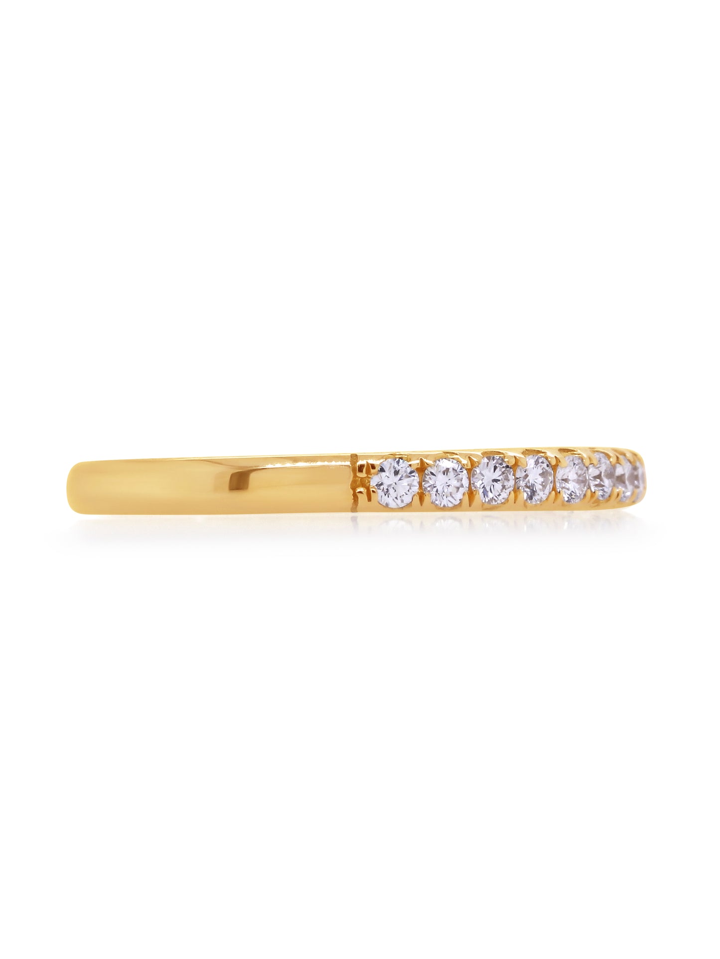 Diamond Set Band, 18K Yellow Gold, 18=0.24ct, small range