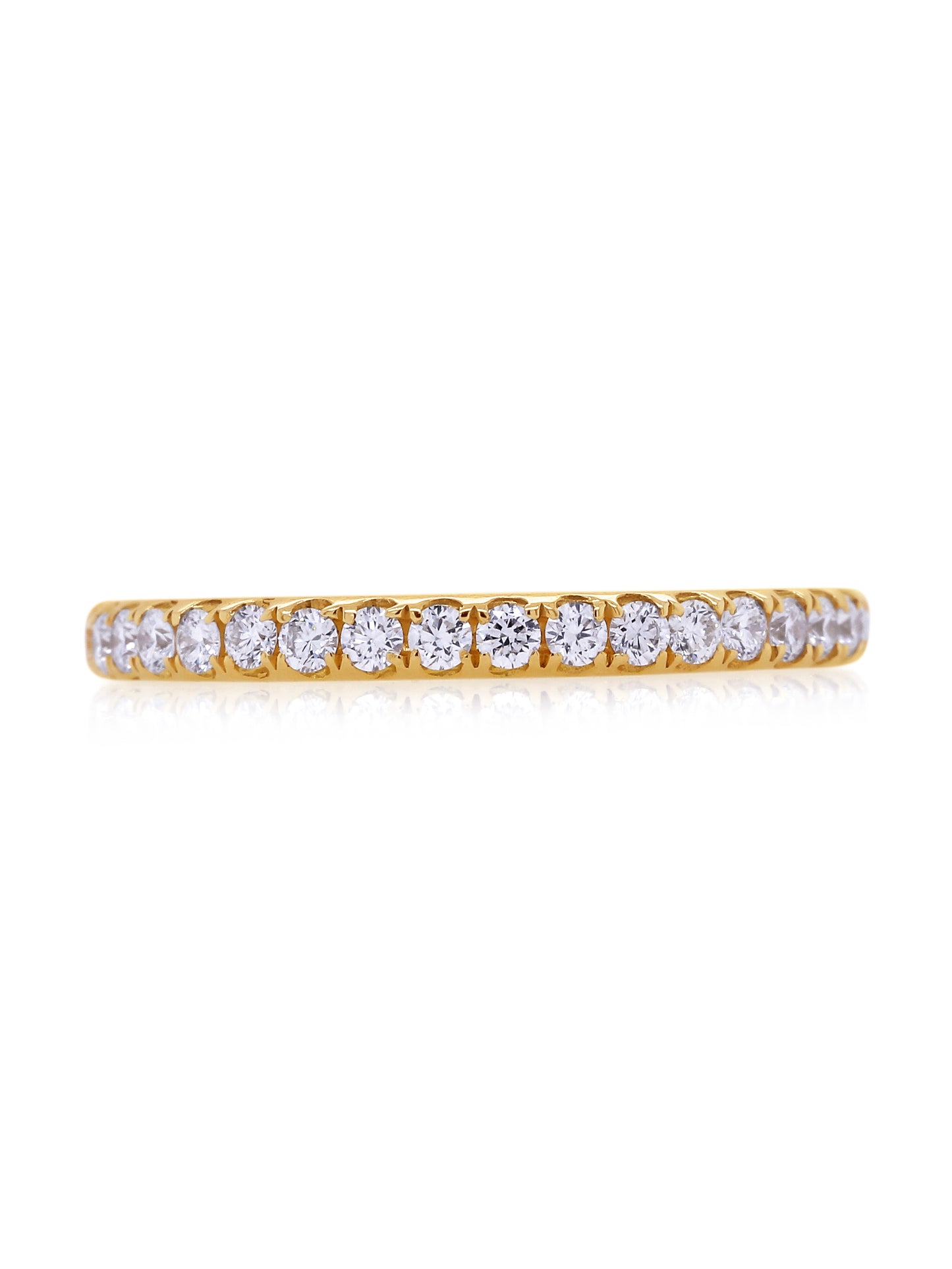 Diamond Set Band, 18K Yellow Gold, 18=0.24ct, small range