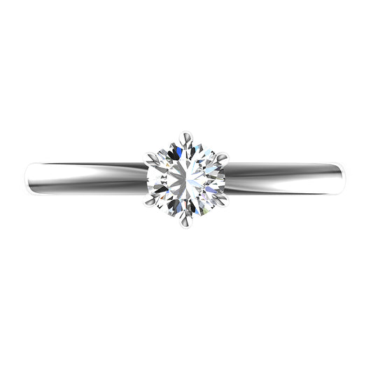 Lab Grown Diamond Lucy Ring in 18 Carat White Gold, T=1.00ct.