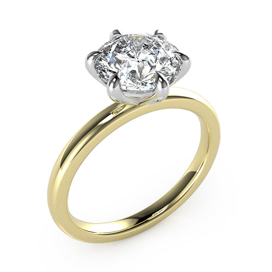 Lab Grown Diamond Lucy Ring in 18 Carat Yellow Gold, T=2.50ct.