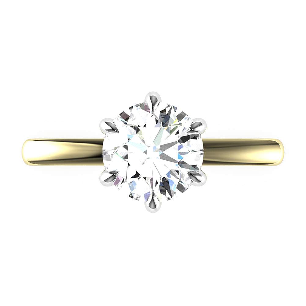 Lab Grown Diamond 2.50 Carat Lucy Ring in 18 Carat Yellow Gold